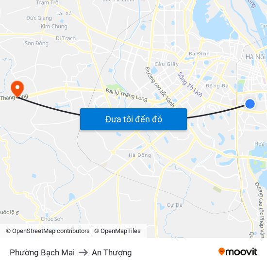 Phường Bạch Mai to An Thượng map