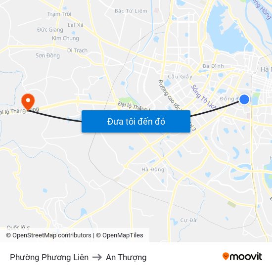 Phường Phương Liên to An Thượng map