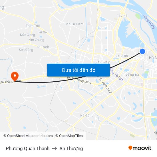 Phường Quán Thánh to An Thượng map