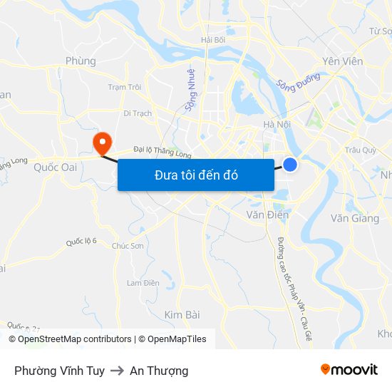 Phường Vĩnh Tuy to An Thượng map