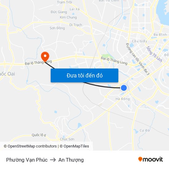 Phường Vạn Phúc to An Thượng map