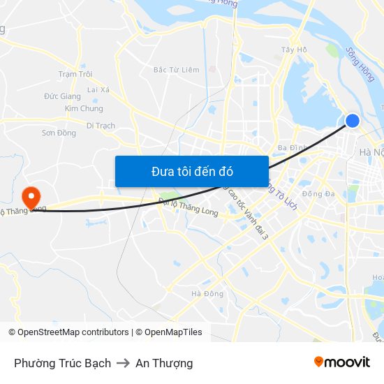 Phường Trúc Bạch to An Thượng map