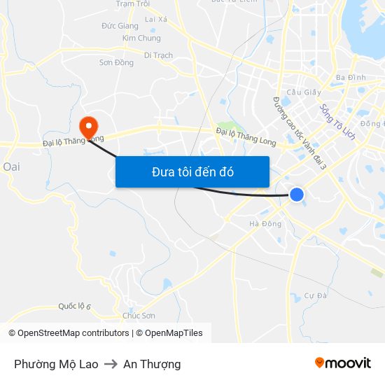 Phường Mộ Lao to An Thượng map