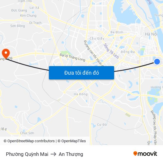 Phường Quỳnh Mai to An Thượng map