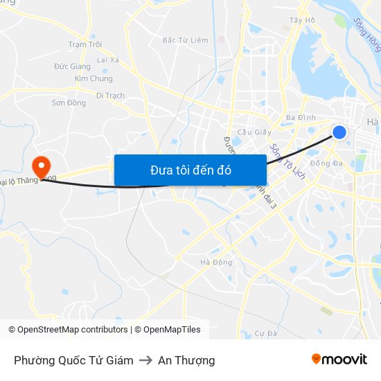 Phường Quốc Tử Giám to An Thượng map