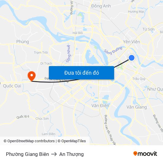 Phường Giang Biên to An Thượng map