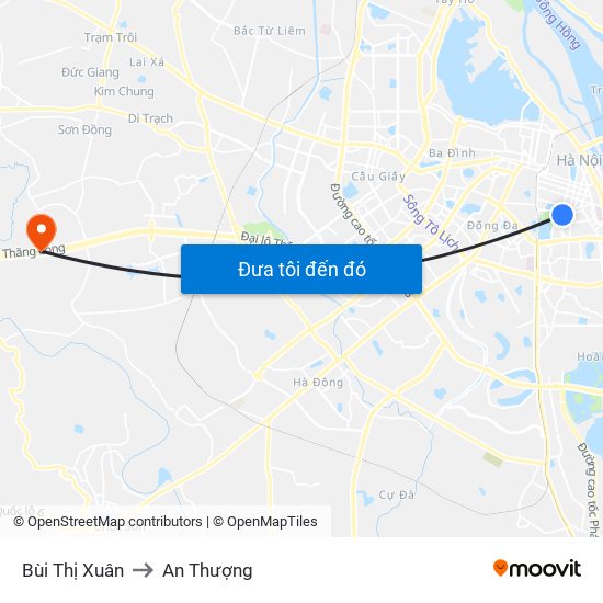 Bùi Thị Xuân to An Thượng map