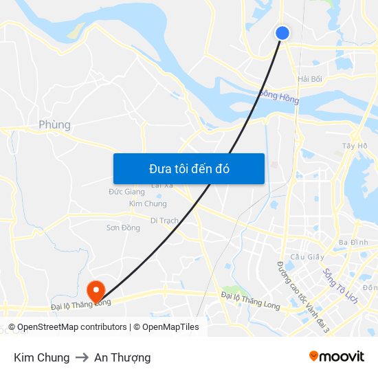 Kim Chung to An Thượng map