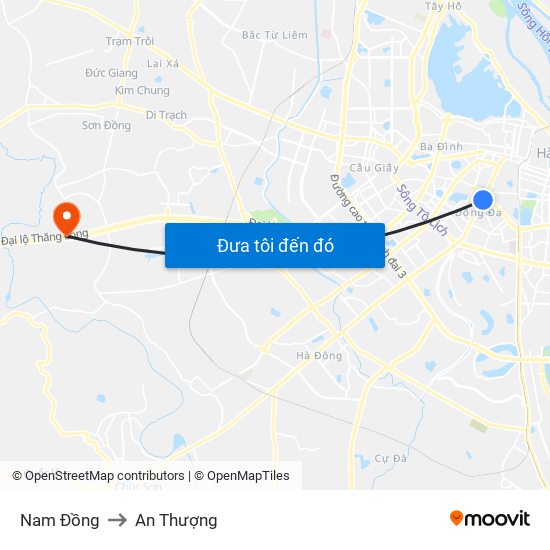 Nam Đồng to An Thượng map