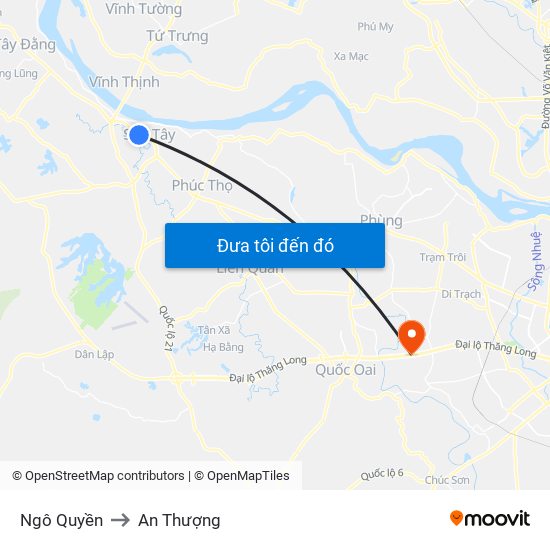 Ngô Quyền to An Thượng map