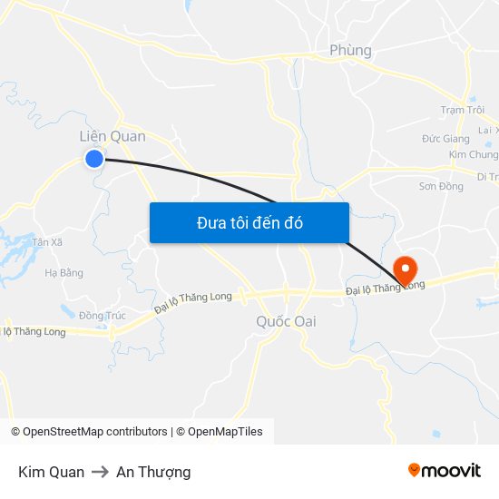 Kim Quan to An Thượng map