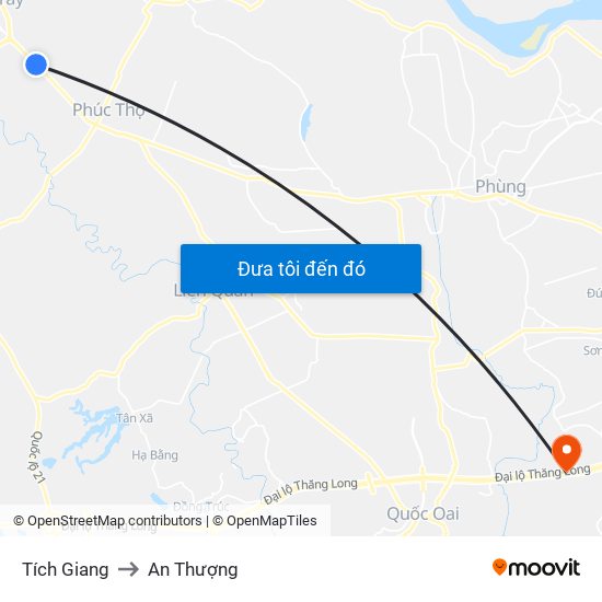 Tích Giang to An Thượng map