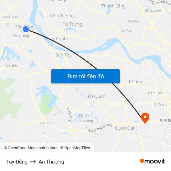 Tây Đằng to An Thượng map