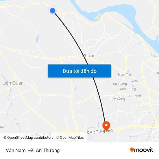 Vân Nam to An Thượng map