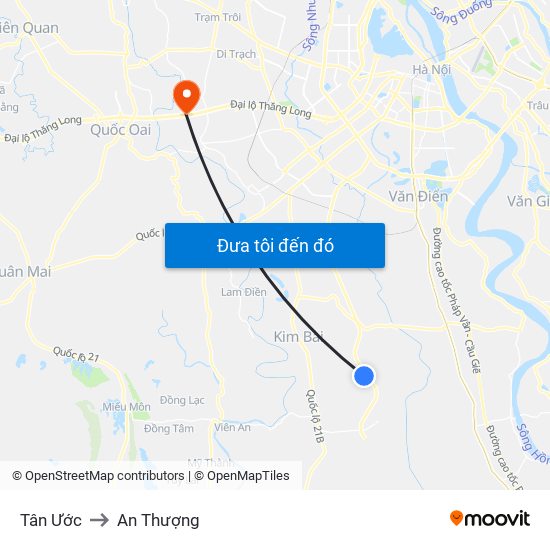 Tân Ước to An Thượng map