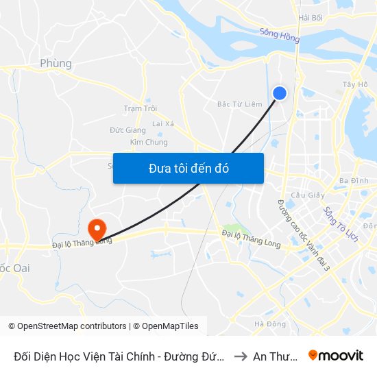 Đối Diện Học Viện Tài Chính - Đường Đức Thắng to An Thượng map