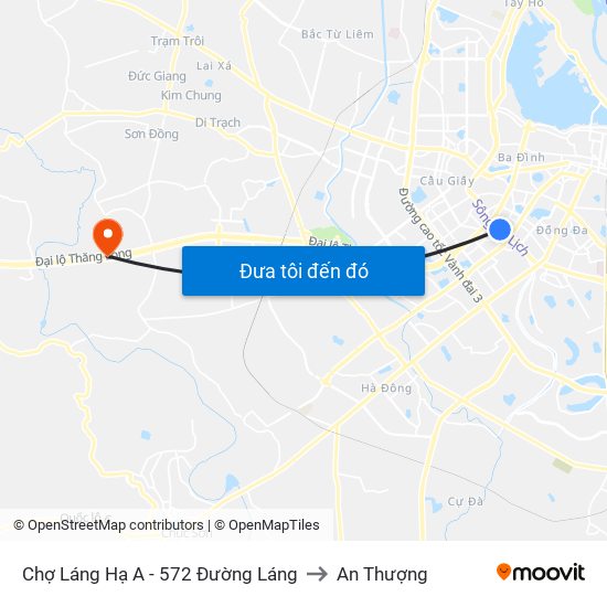 Chợ Láng Hạ A - 572 Đường Láng to An Thượng map