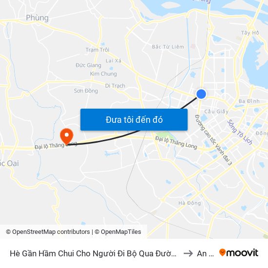 2b Phạm Văn Đồng to An Thượng map