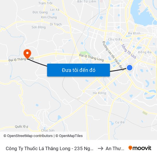 Công Ty Thuốc Lá Thăng Long - 235 Nguyễn Trãi to An Thượng map