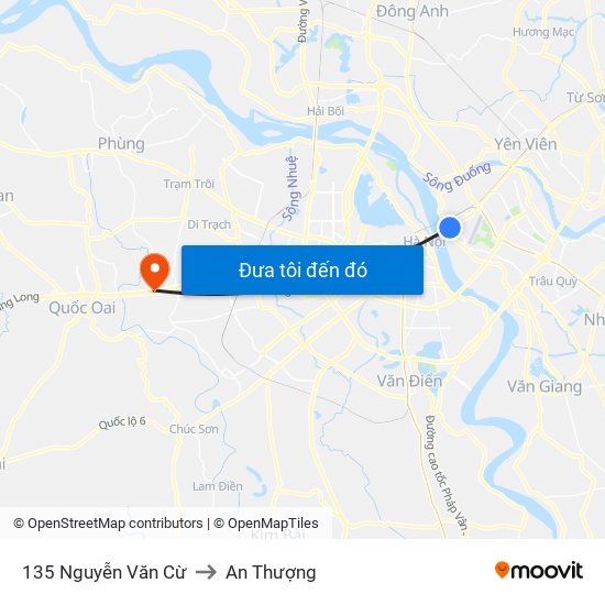 135 Nguyễn Văn Cừ to An Thượng map