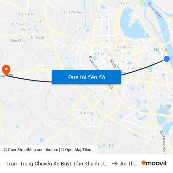 Trạm Trung Chuyển Xe Buýt Trần Khánh Dư (Khu Đón Khách) to An Thượng map