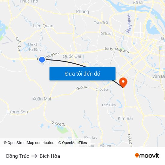 Đồng Trúc to Bích Hòa map