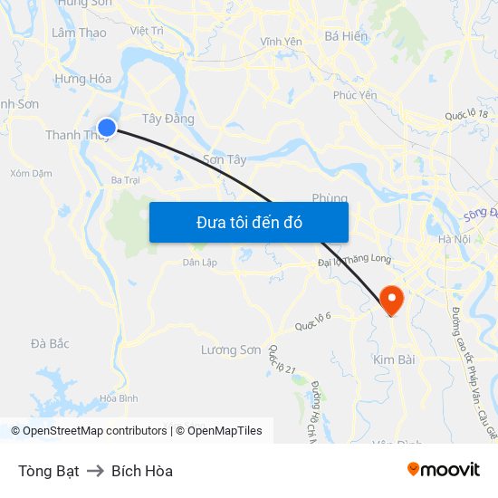 Tòng Bạt to Bích Hòa map