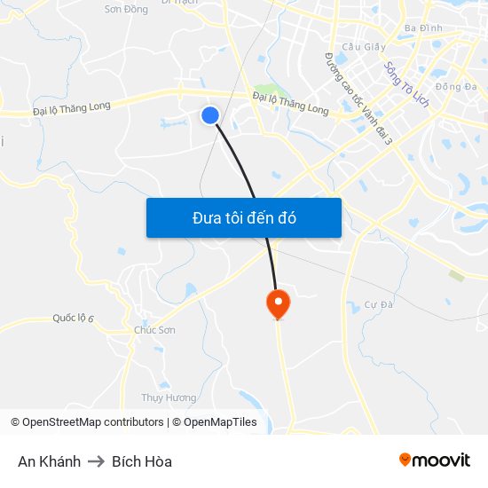 An Khánh to Bích Hòa map
