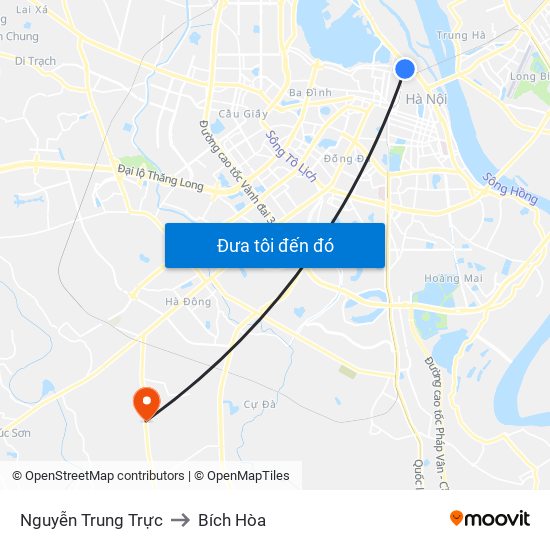 Nguyễn Trung Trực to Bích Hòa map