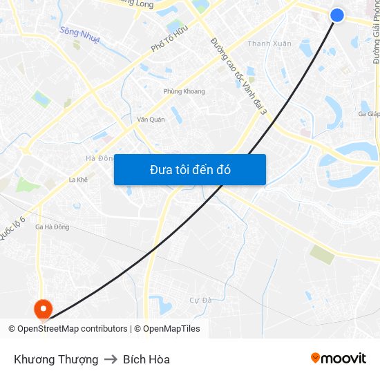 Khương Thượng to Bích Hòa map