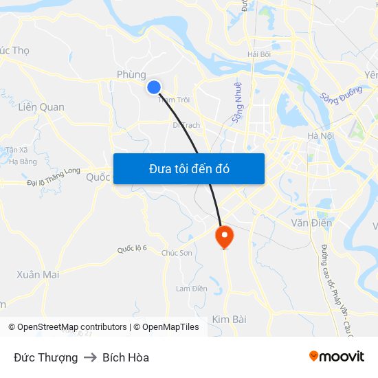 Đức Thượng to Bích Hòa map