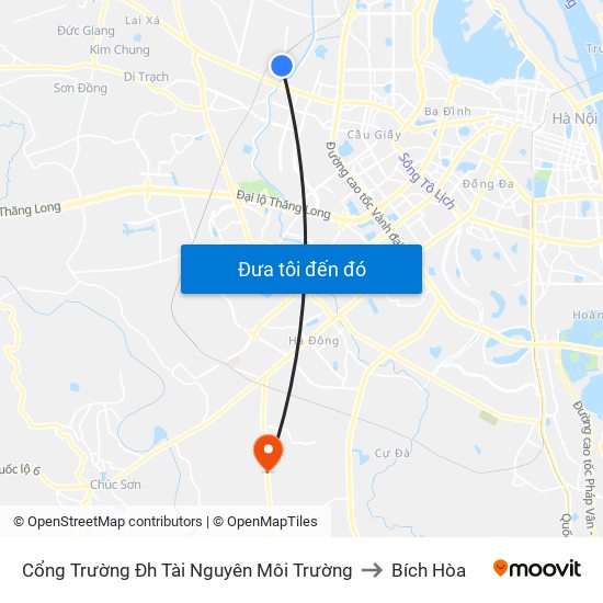 Cổng Trường Đh Tài Nguyên Môi Trường to Bích Hòa map