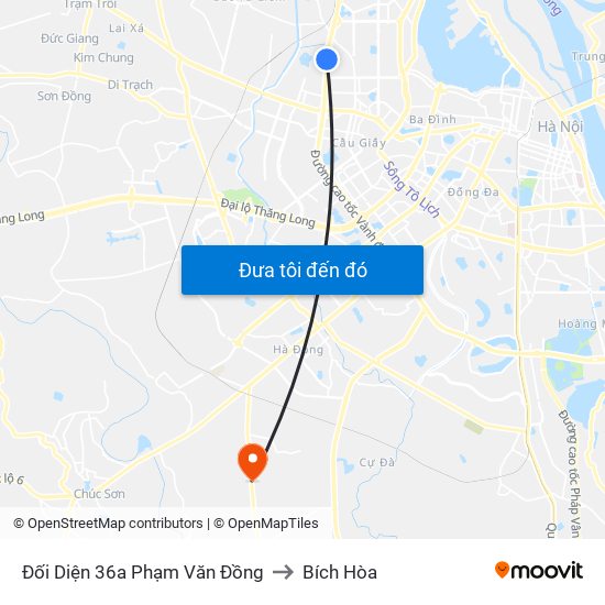 Đối Diện 36a Phạm Văn Đồng to Bích Hòa map