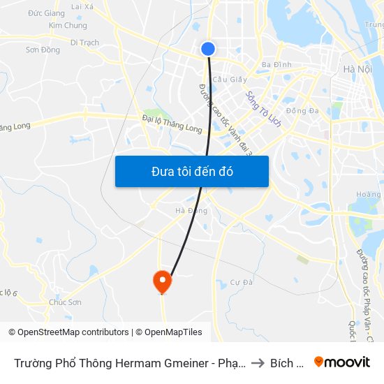 Trường Phổ Thông Hermam Gmeiner - Phạm Văn Đồng to Bích Hòa map