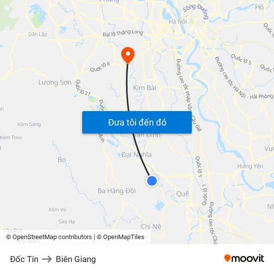 Đốc Tín to Biên Giang map