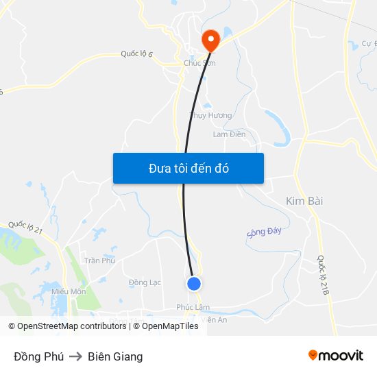 Đồng Phú to Biên Giang map
