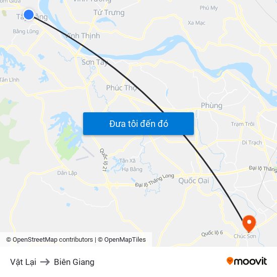 Vật Lại to Biên Giang map