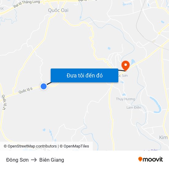 Đông Sơn to Biên Giang map