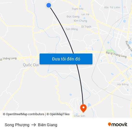 Song Phượng to Biên Giang map