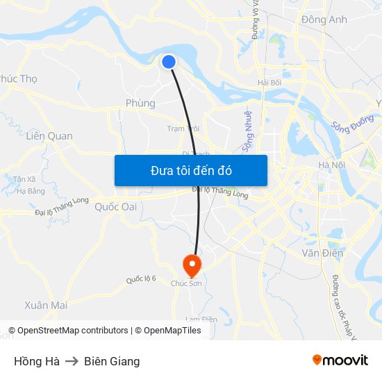 Hồng Hà to Biên Giang map