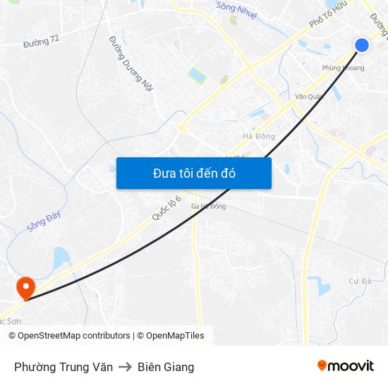 Phường Trung Văn to Biên Giang map