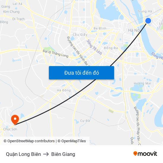 Quận Long Biên to Biên Giang map