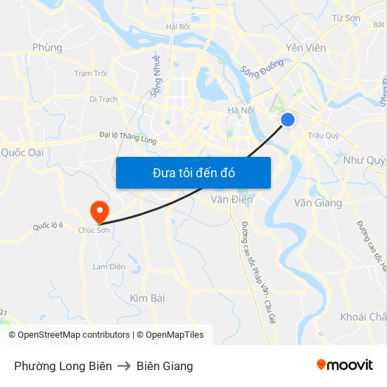 Phường Long Biên to Biên Giang map