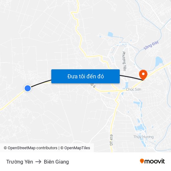 Trường Yên to Biên Giang map