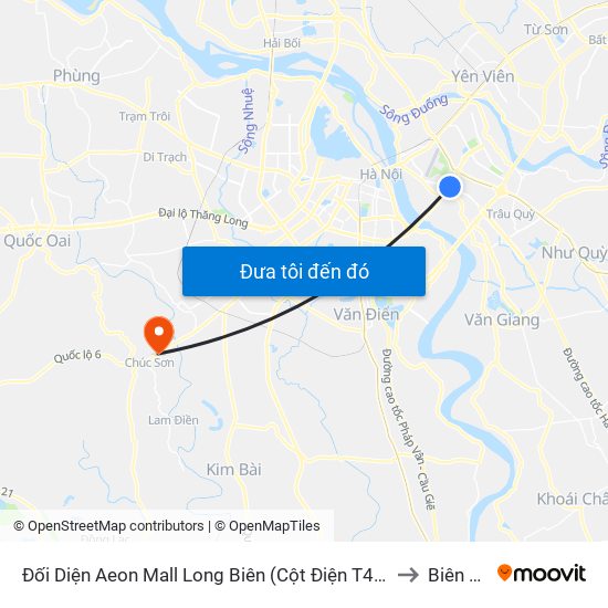 Đối Diện Aeon Mall Long Biên (Cột Điện T4a/2a-B Đường Cổ Linh) to Biên Giang map