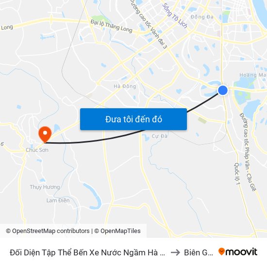 Đối Diện Tập Thể Bến Xe Nước Ngầm Hà Nội - Ngọc Hồi to Biên Giang map