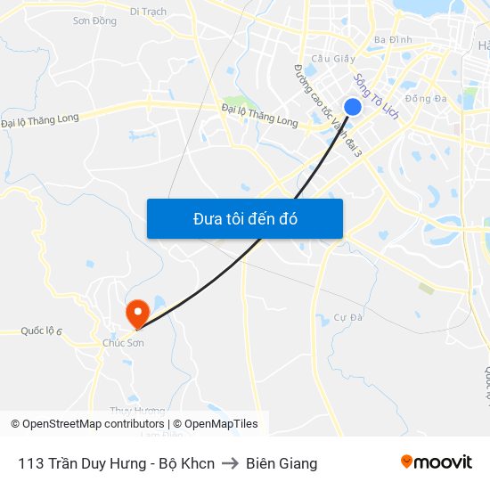 113 Trần Duy Hưng - Bộ Khcn to Biên Giang map