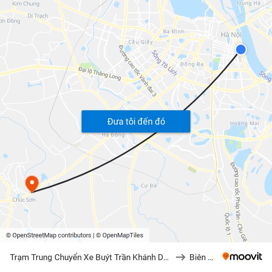 Trạm Trung Chuyển Xe Buýt Trần Khánh Dư (Khu Đón Khách) to Biên Giang map