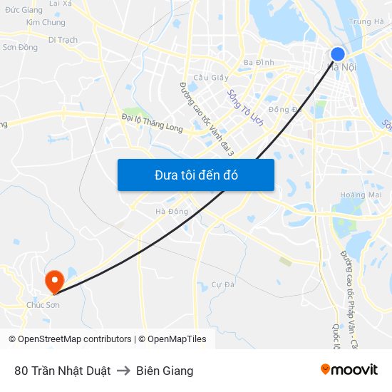 80 Trần Nhật Duật to Biên Giang map