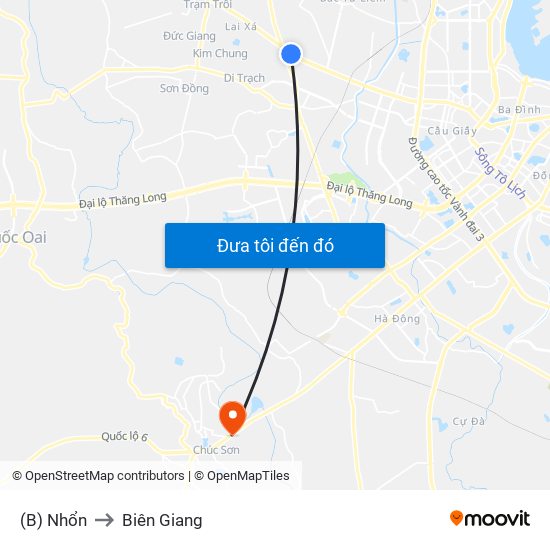 (B) Nhổn to Biên Giang map